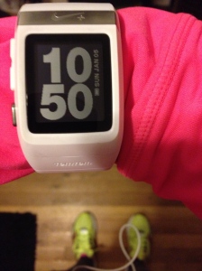 Nike+ SportWatch with TomTom GPS in white/silver.